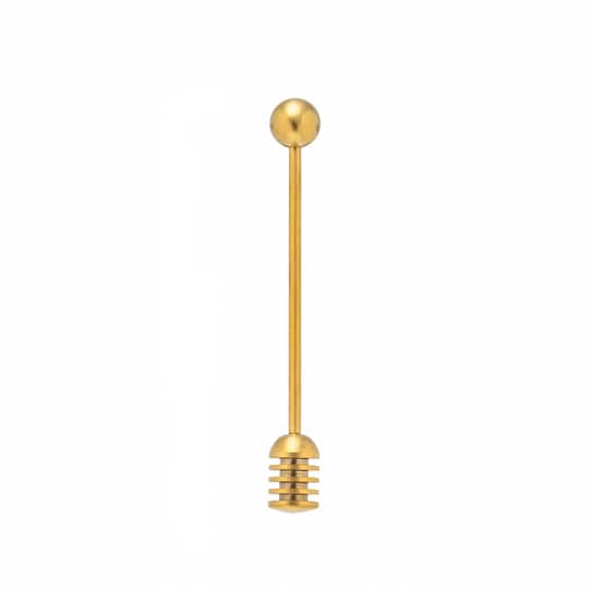 Hello Honey® 6.5" Gold Finish Stainless Steel Honey Dipper